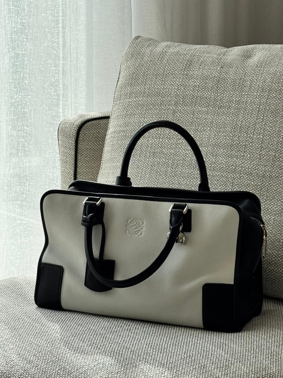 Loewe Amazona Panda Bag – Black & White Leather