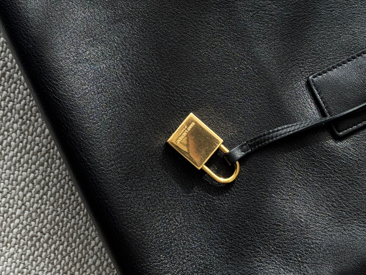 Saint Laurent Sac de Jour – Black Leather Top Handle Bag