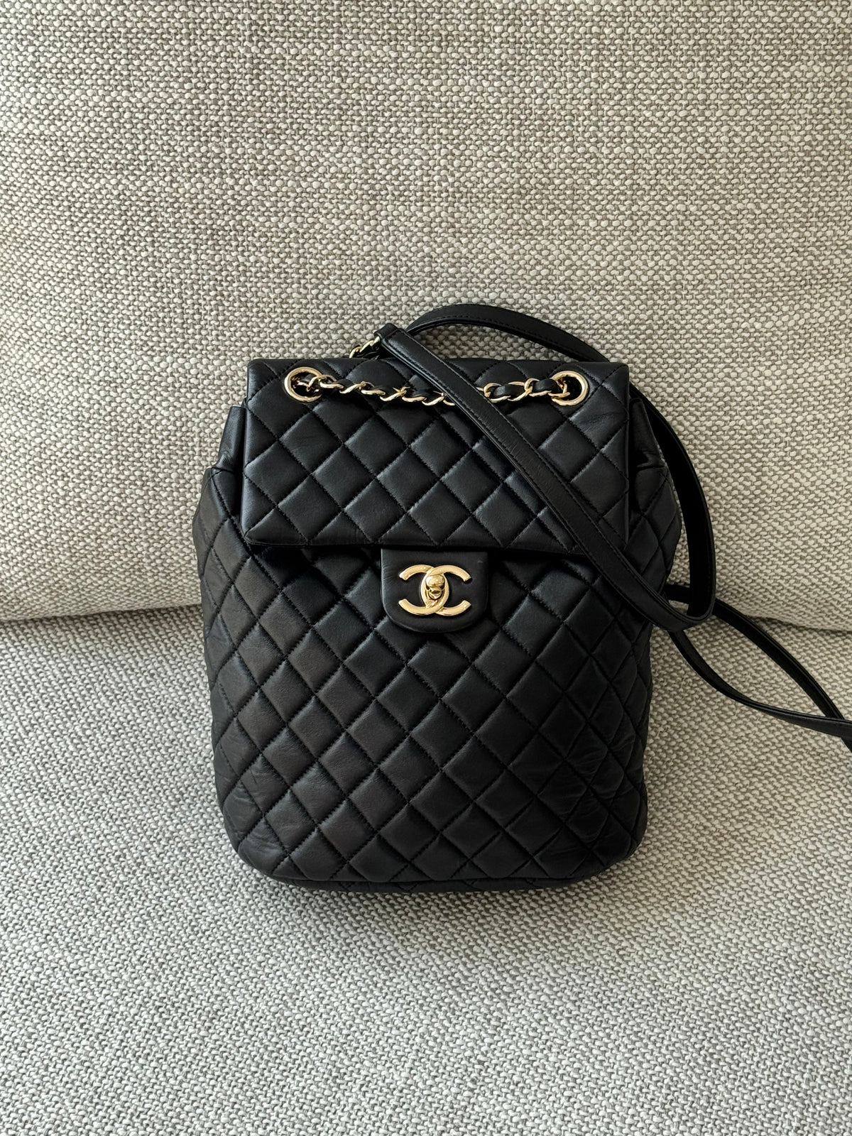 Chanel Quilted Backpack – Black Leather with Silver-Tone Hardware