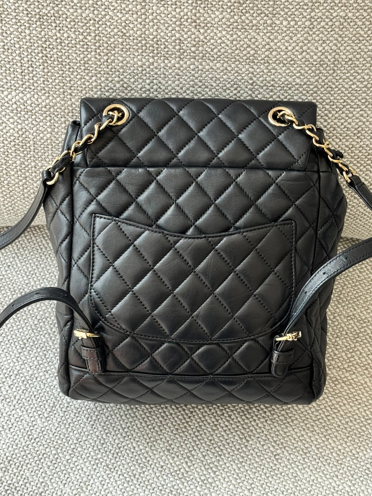 Chanel Quilted Backpack – Black Leather with Silver-Tone Hardware