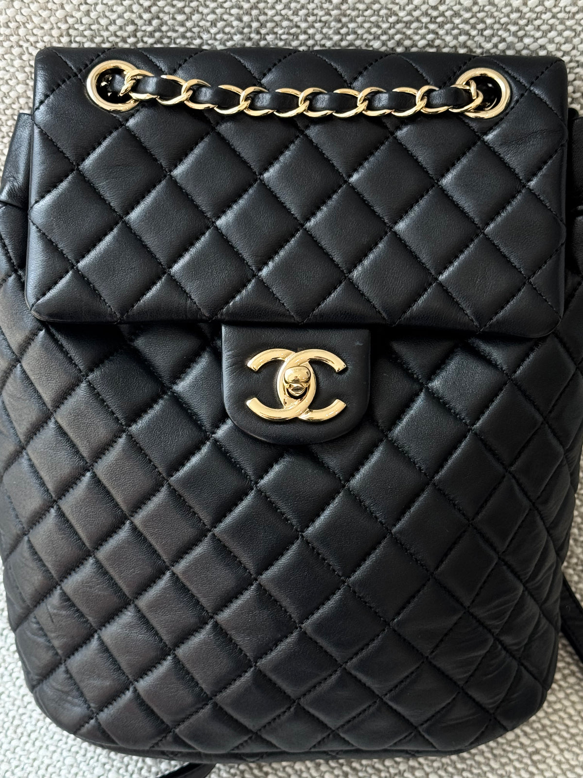 Chanel Quilted Backpack – Black Leather with Silver-Tone Hardware