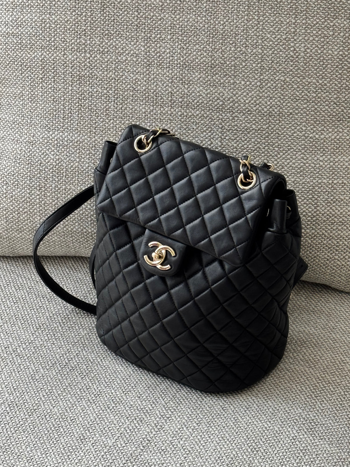 Chanel Quilted Backpack – Black Leather with Silver-Tone Hardware