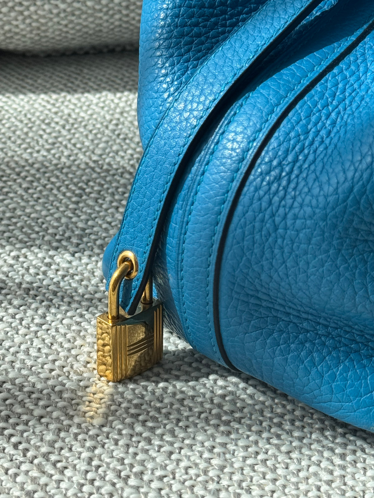 Hermès Picotin Lock 18 Greek Blue Clemence Leather Gold Hardware C Stamp