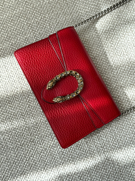 Gucci Dionysus Mini Shoulder Bag – Red Leather