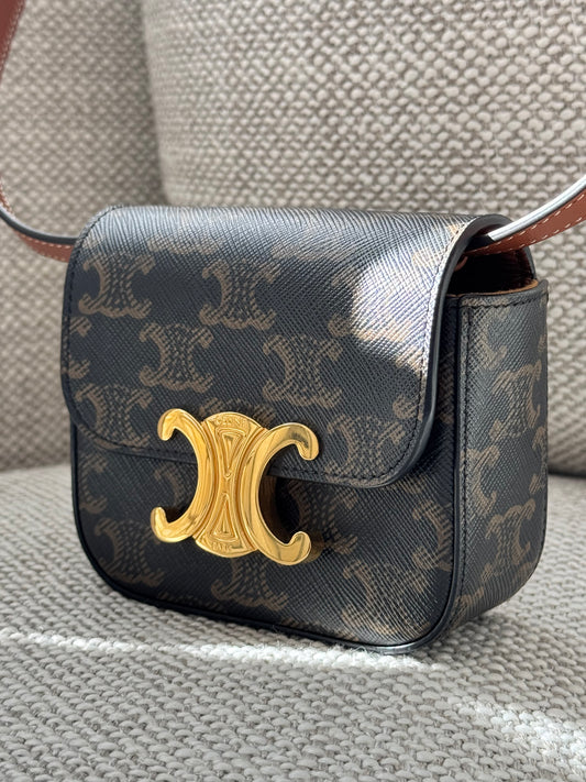 Celine Triomphe Mini Shoulder Bag – Triomphe Canvas