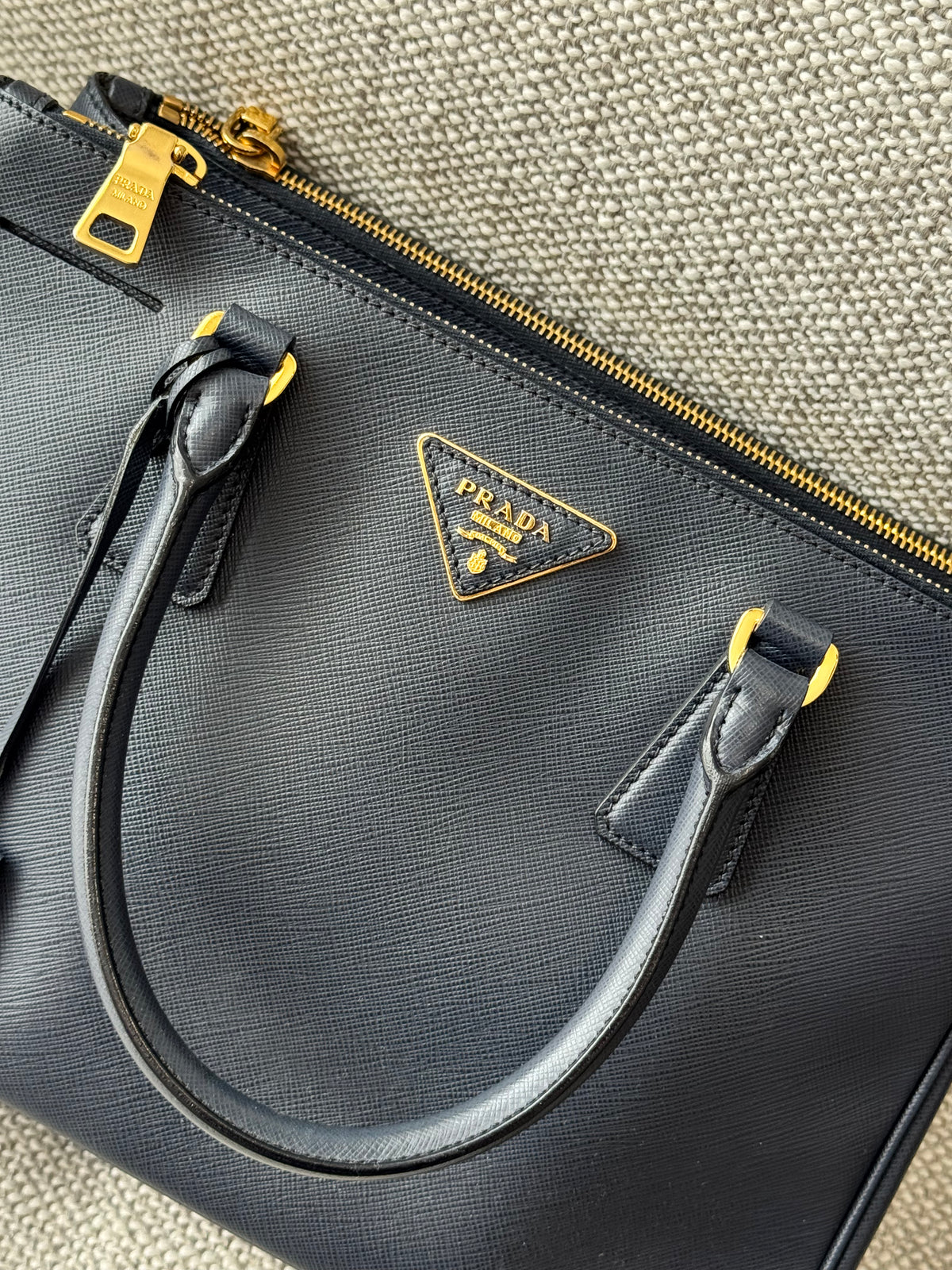 Prada Galleria Medium Saffiano Leather Bag – Dark Blue