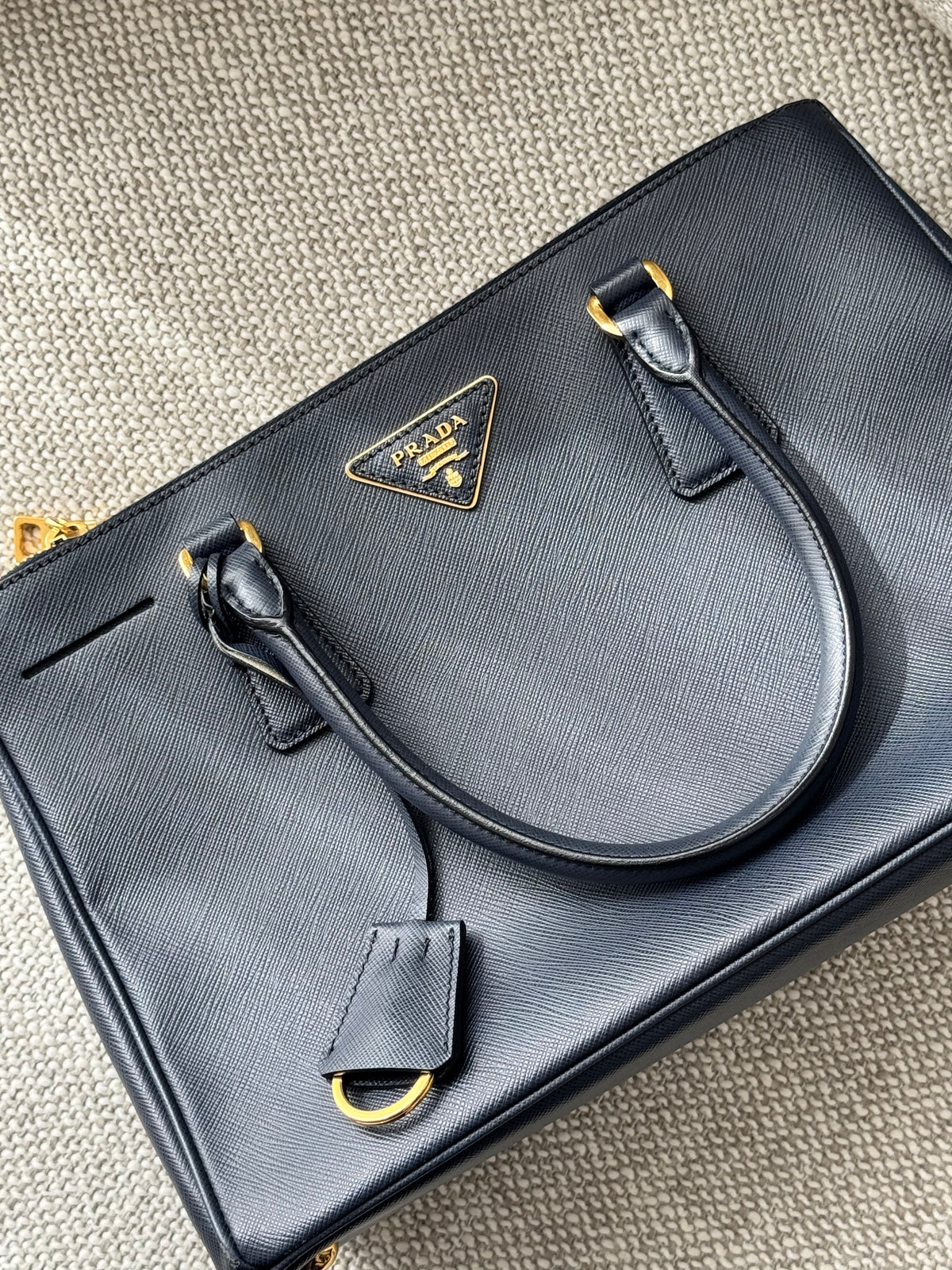 Prada Galleria Medium Saffiano Leather Bag – Dark Blue