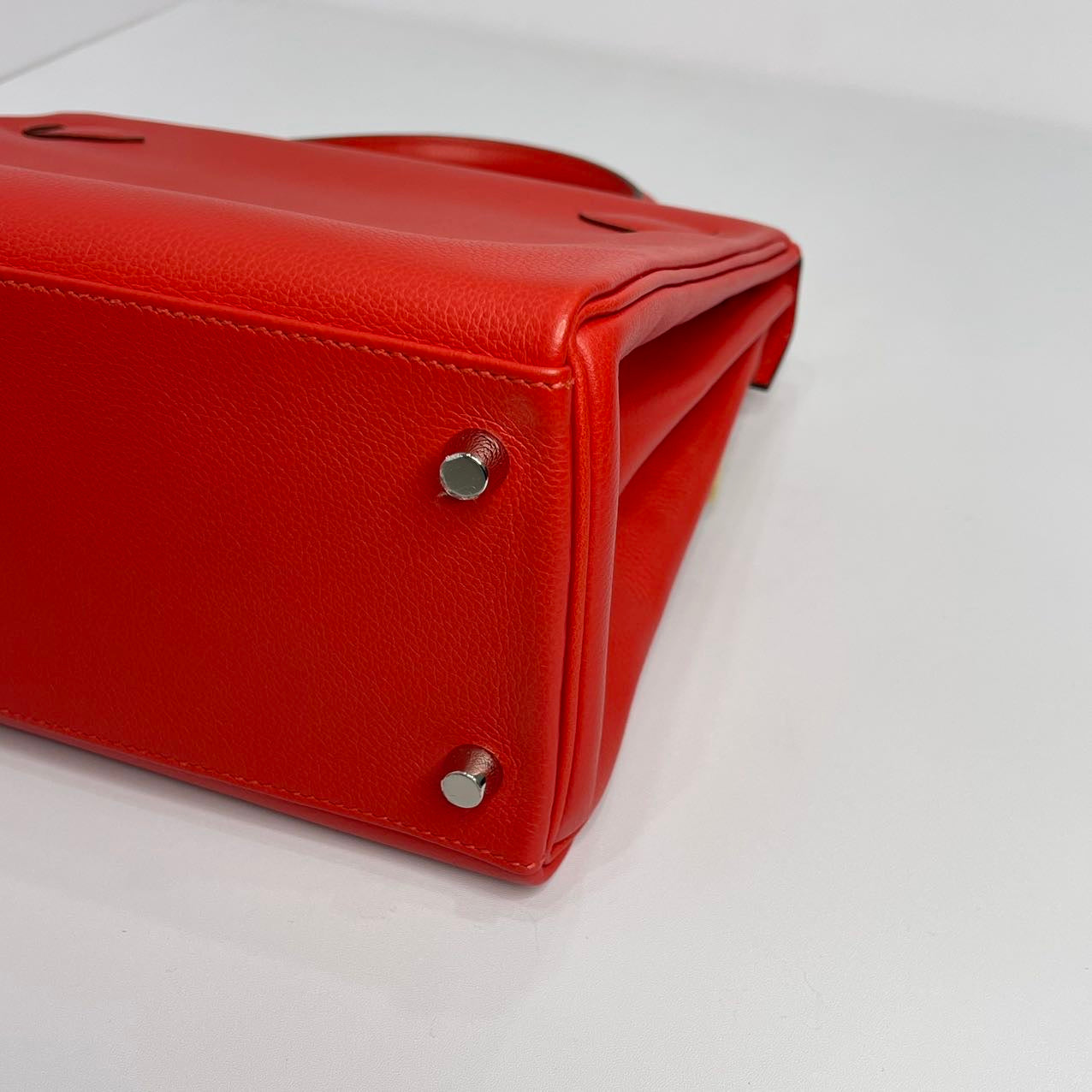 Hermes Kelly 28 Rouge Pivoine S5 Stamp X