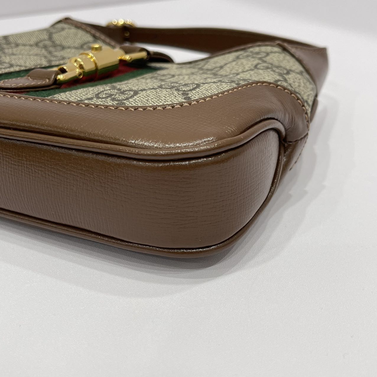 Gucci Jackie 1961 Mini Shoulder Bag GG Supreme Canvas/Calfskin BROWN/Multicolour GHW