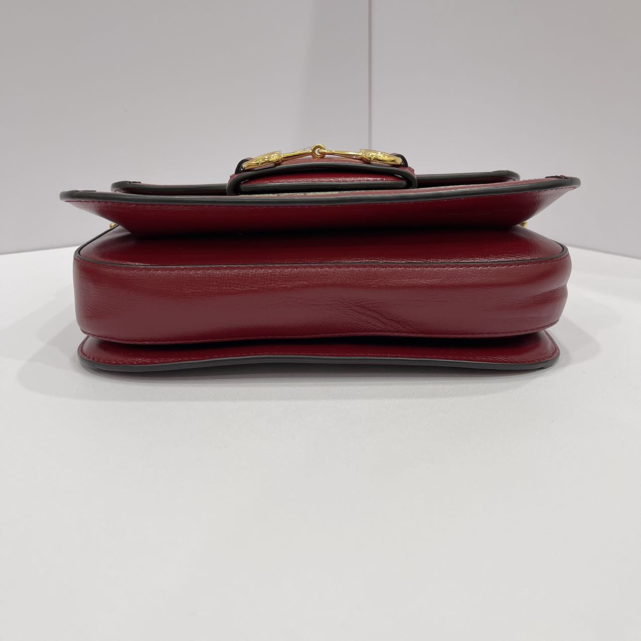 GUCCI Horsebit 1955 Shoulder Bag GG Supreme Canvas/Leather Red GHW