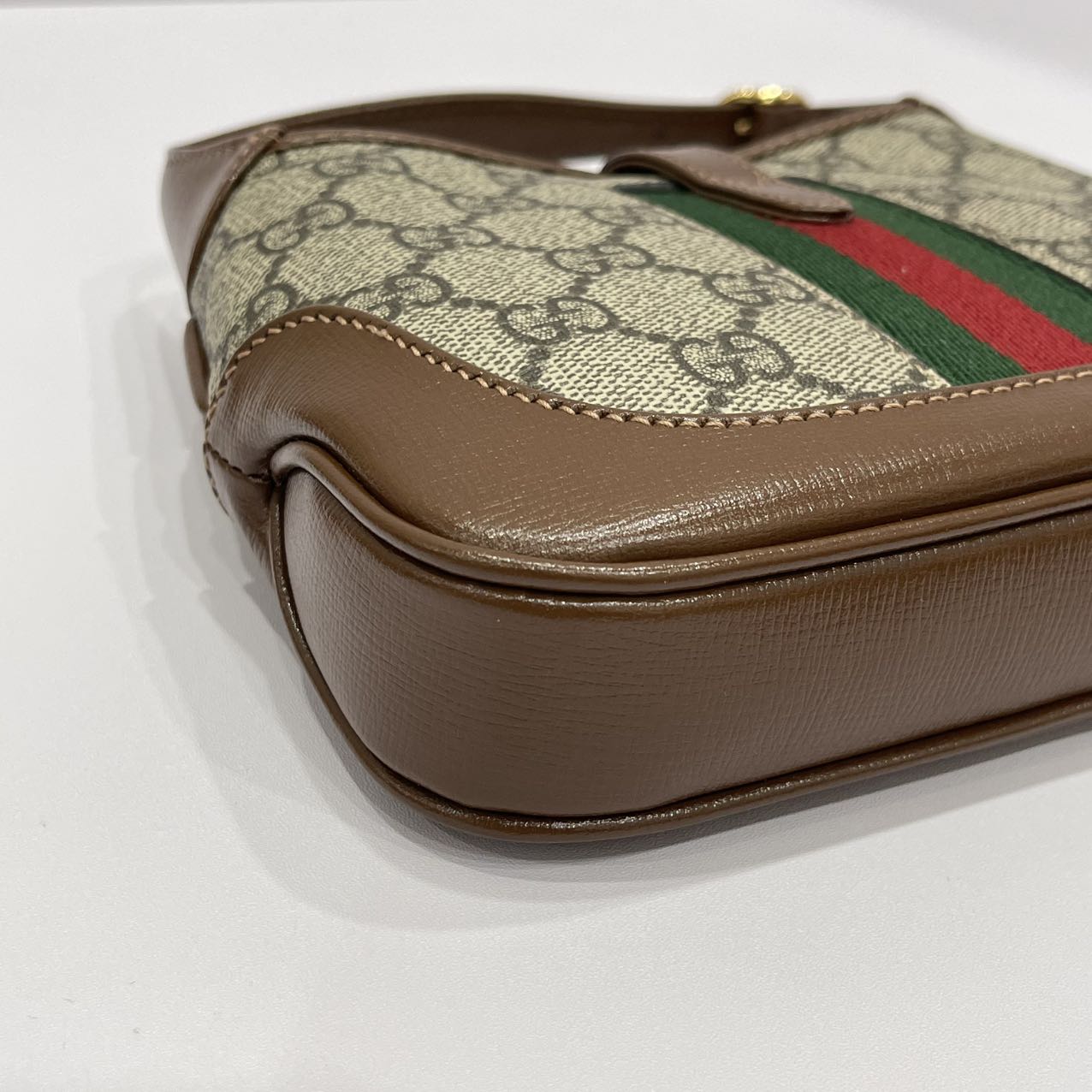 Gucci Jackie 1961 Mini Shoulder Bag GG Supreme Canvas/Calfskin BROWN/Multicolour GHW
