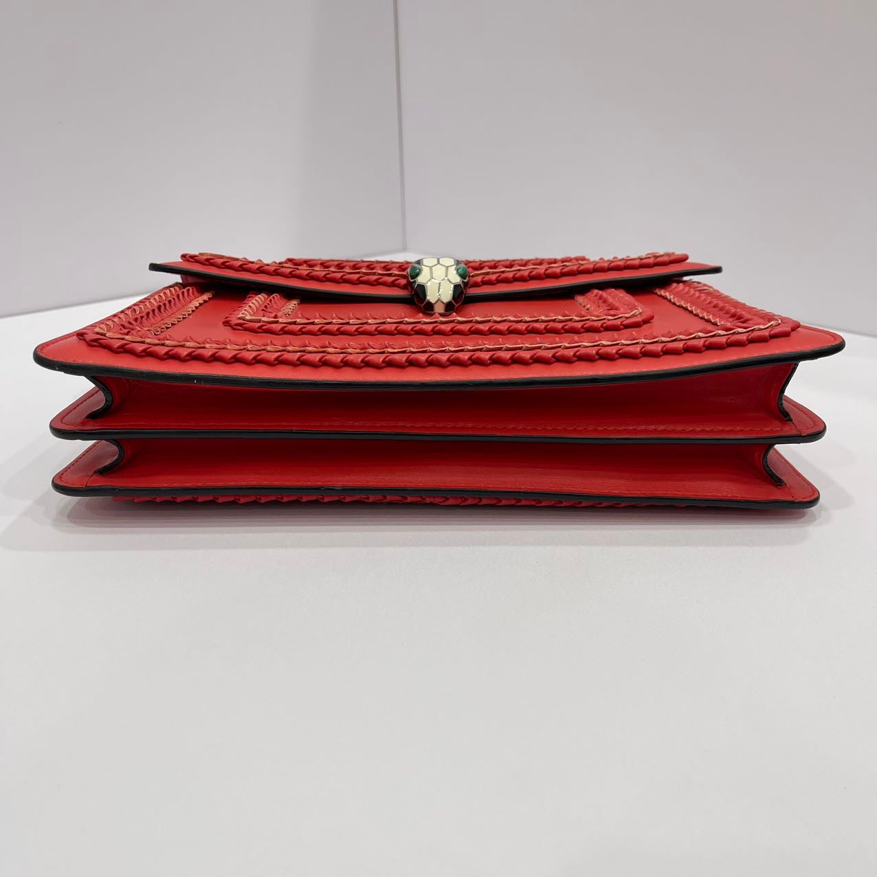 Bvlgari Serpenti Forever Shoulder Bag Calfskin Red LGHW