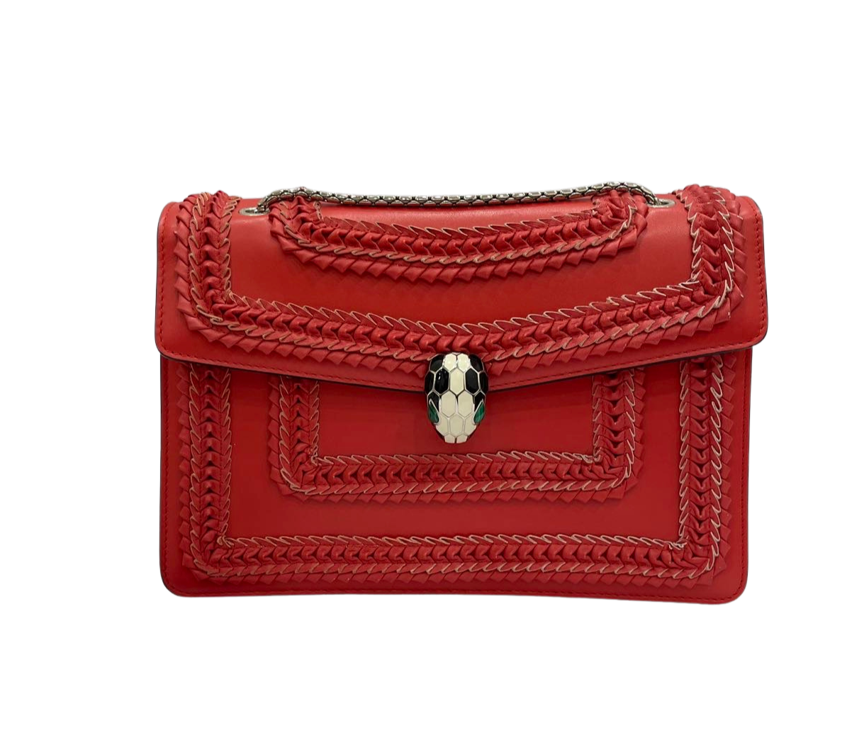 Bvlgari Serpenti Forever Shoulder Bag Calfskin Red LGHW