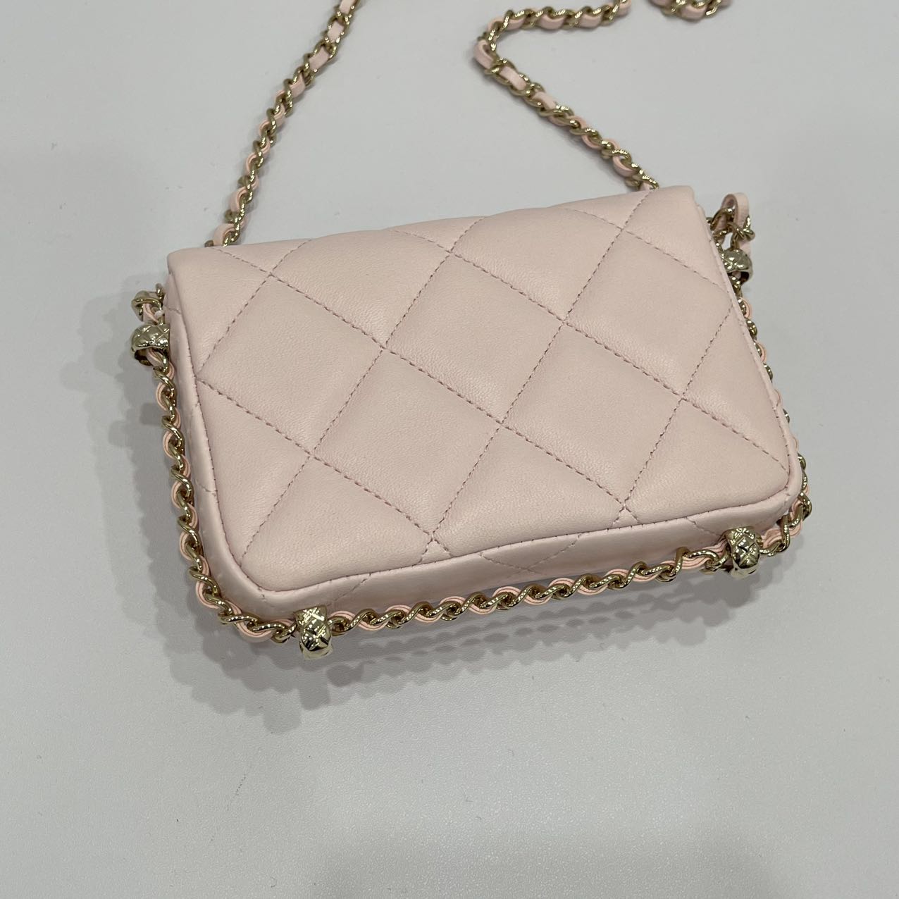 Chanel 22s Mini Wallet With Chain Pink GHW