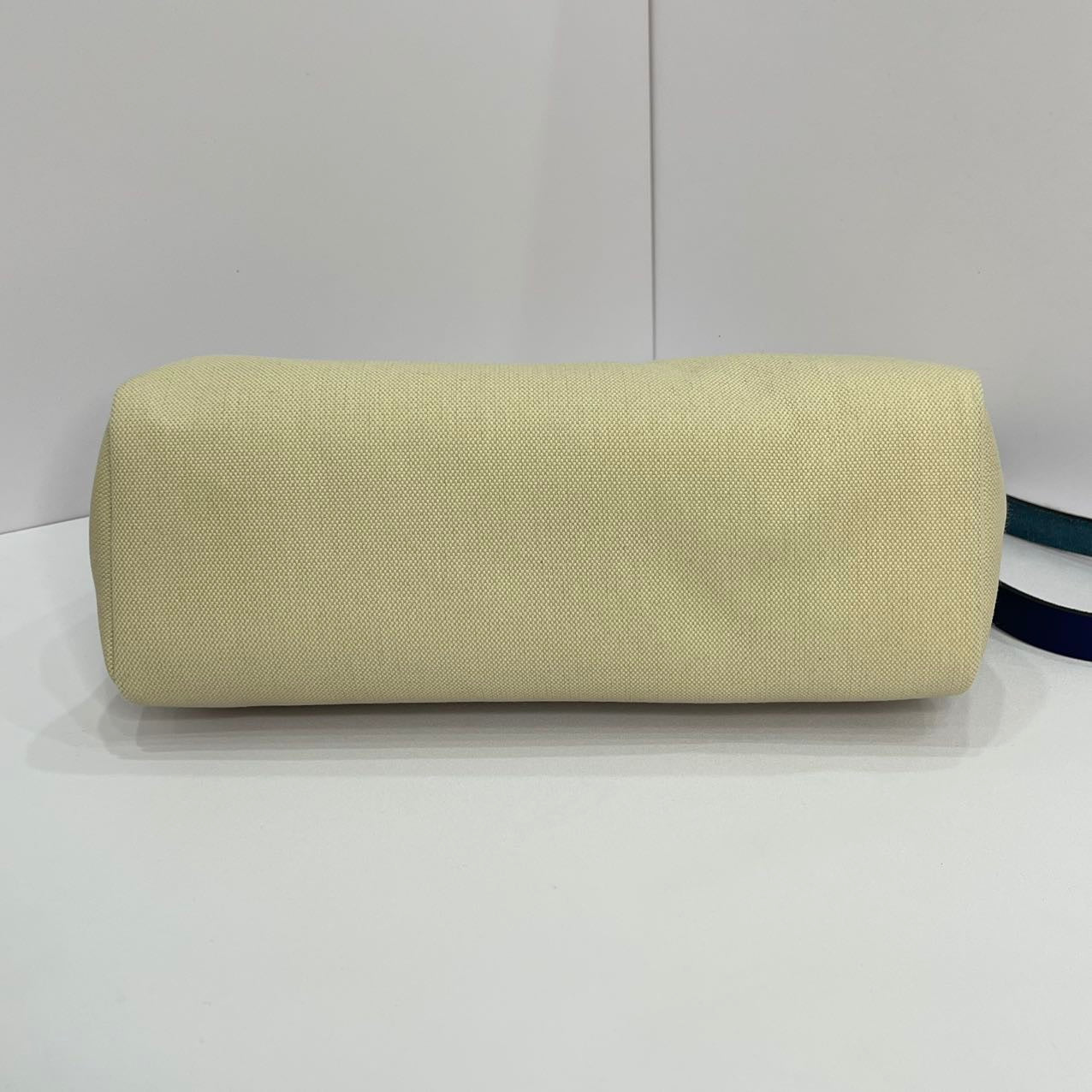 Hermes Herbag 31 Zip Bag Canvas/Hunter Leather Vanille/Naturel - Blue Leather Stamp U