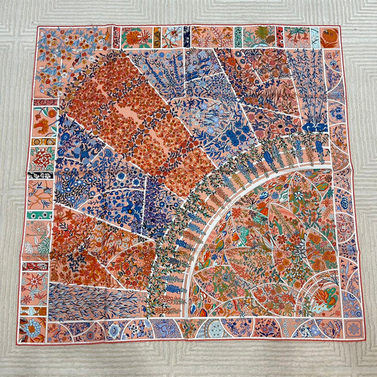 Hermes Carre90 Silk Scarf Giverny Monet's Garden Multi Color Silk Scarf