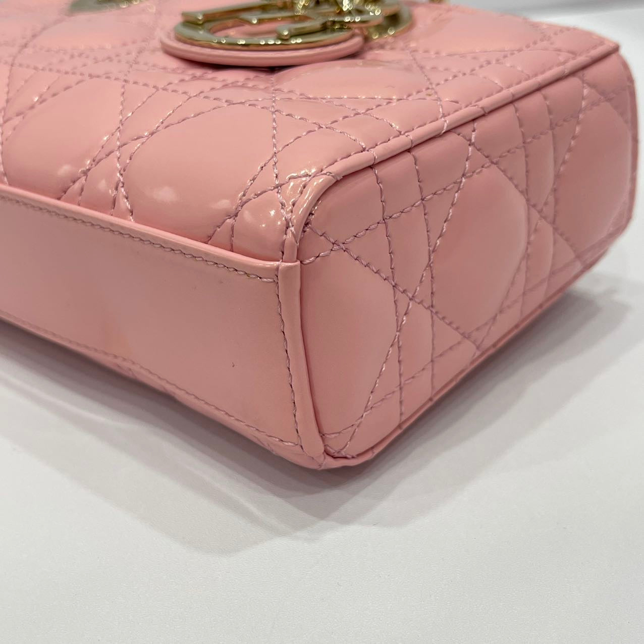 Dior Lady D-Joy Small Bag Lambskin Powder Pink LGHW