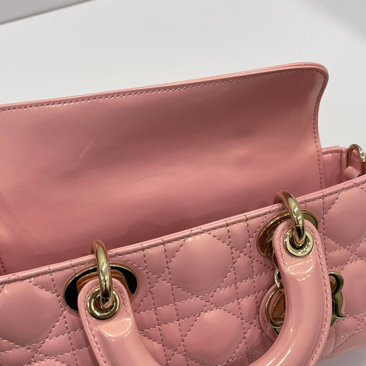 Dior Lady D-Joy Small Bag Lambskin Powder Pink LGHW
