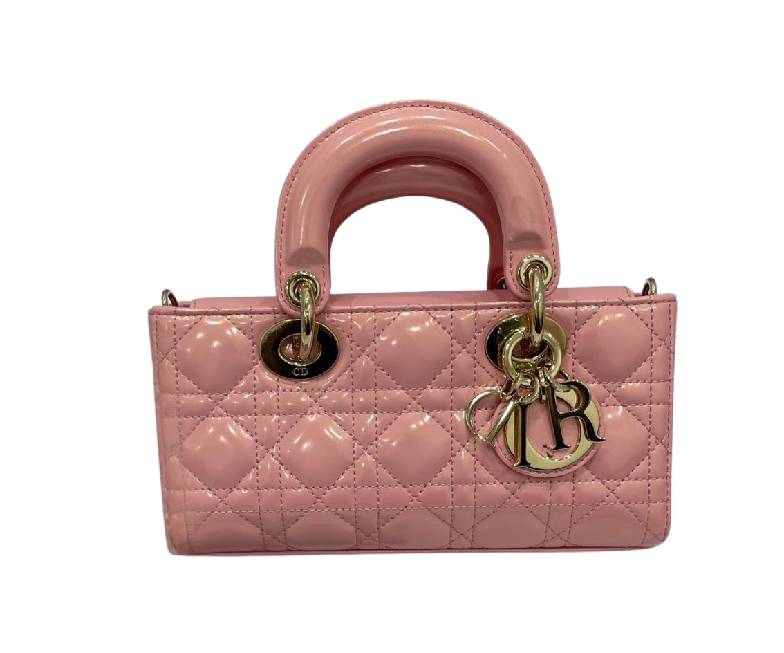 Dior Lady D-Joy Small Bag Lambskin Powder Pink LGHW