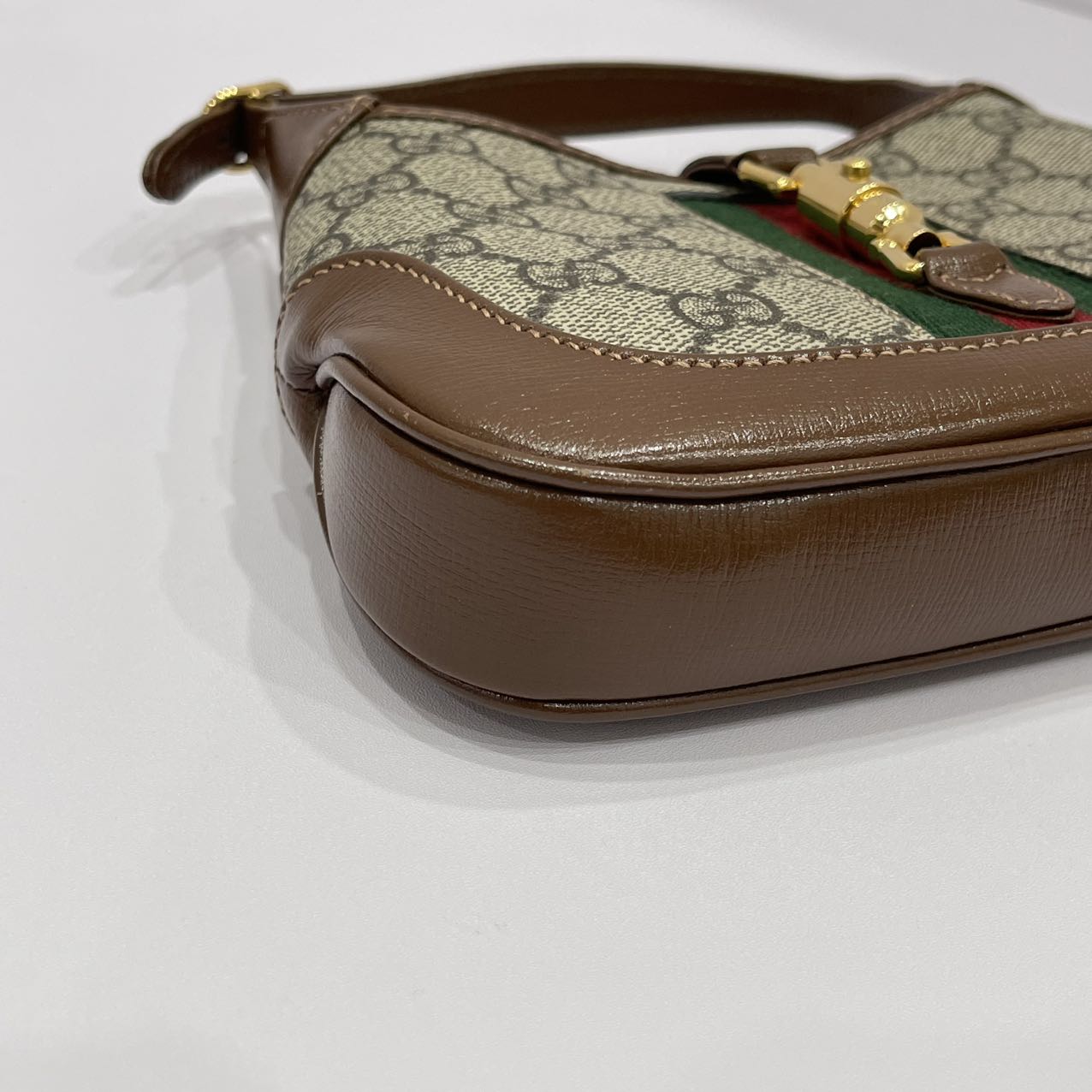 Gucci Jackie 1961 Mini Shoulder Bag GG Supreme Canvas/Calfskin BROWN/Multicolour GHW
