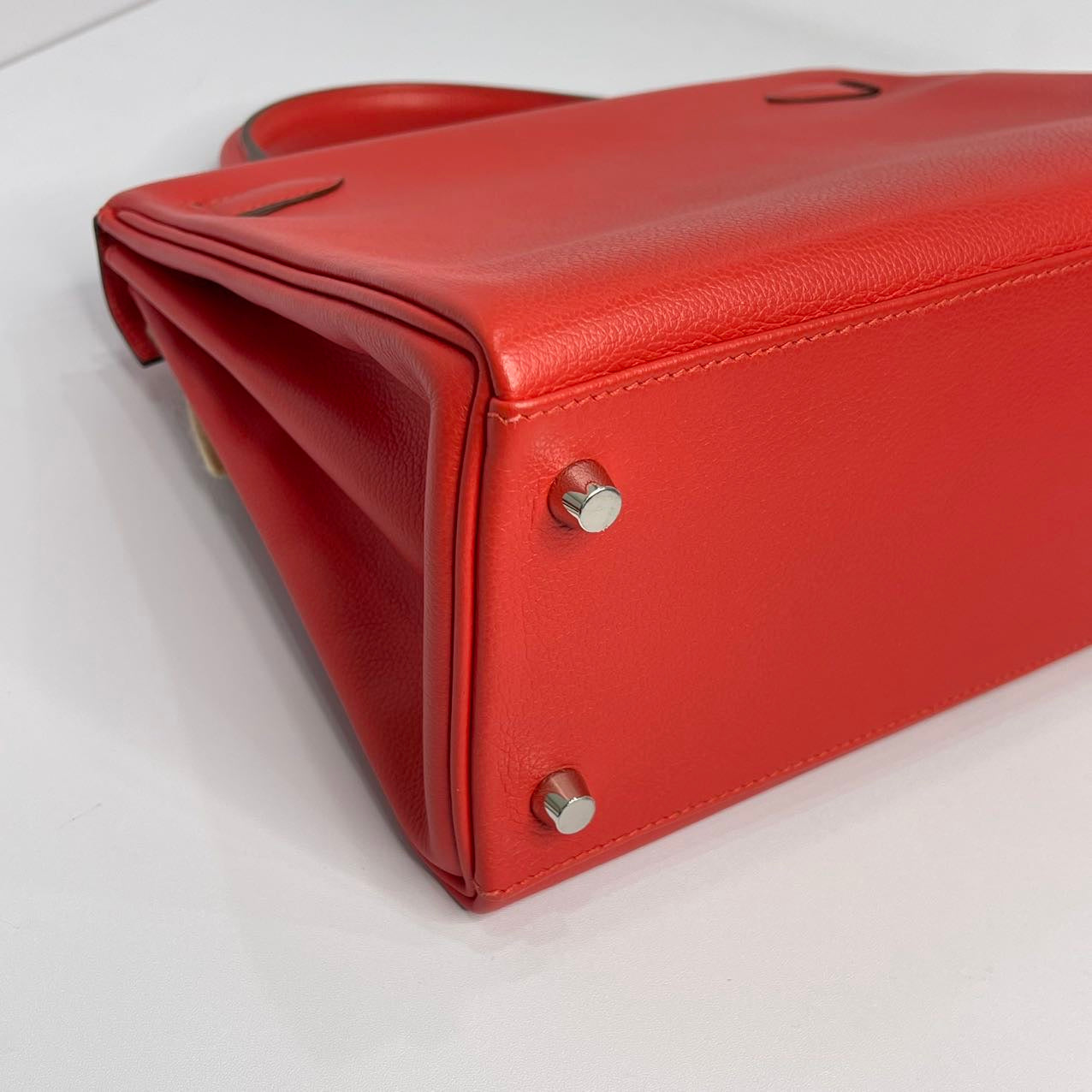 Hermes Kelly 28 Rouge Pivoine S5 Stamp X
