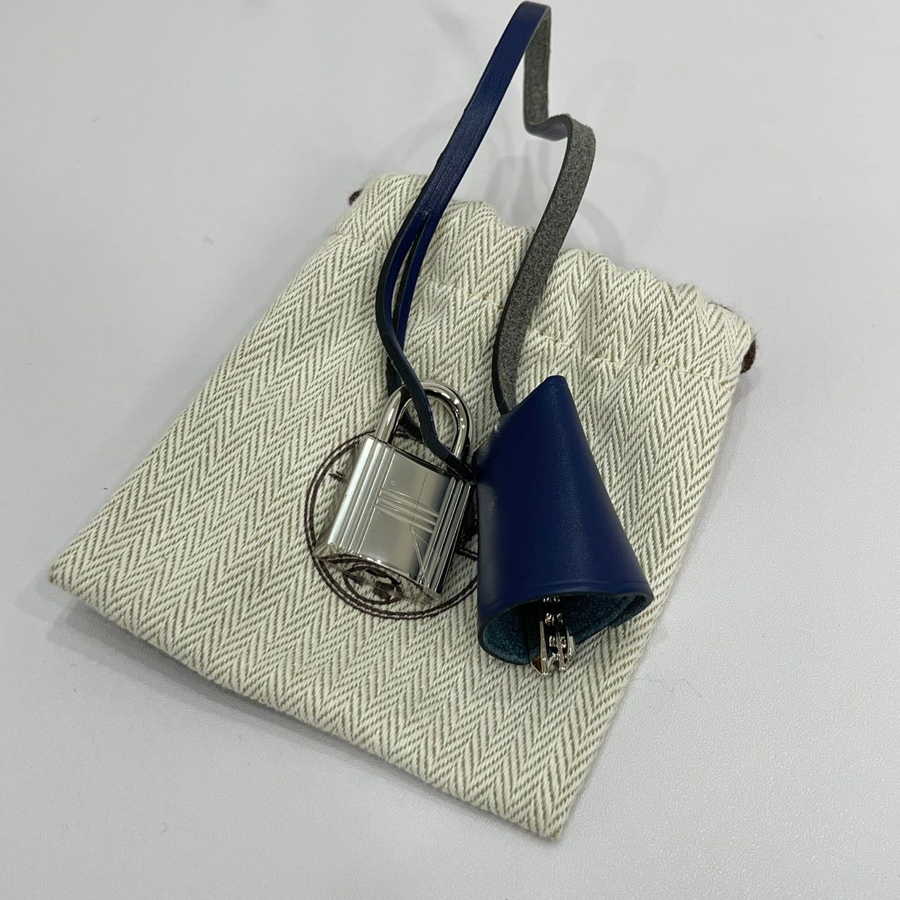 Hermes Herbag 31 Zip Bag Canvas/Hunter Leather Vanille/Naturel - Blue Leather Stamp U