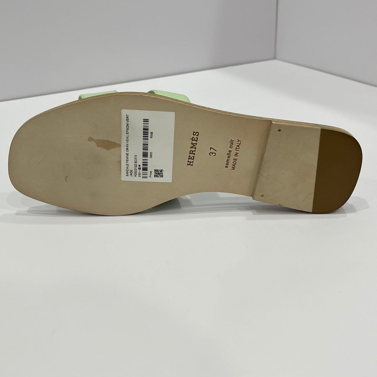 Hermes Size 35.5 Destin Loafer Calfskin White SHW