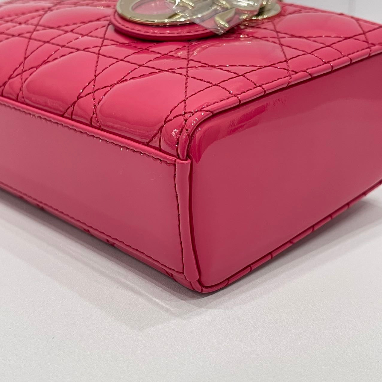 Dior Lady D-Joy Small Bag Lambskin Pink Patent GHW